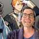 An image of Billy Kametz in the middle surrounding by various characters he played, including 13 Sentinels' Nenji Ogata, Demon Slayer's Rui, and Fire Emblem's Ferdinand von Aegir.